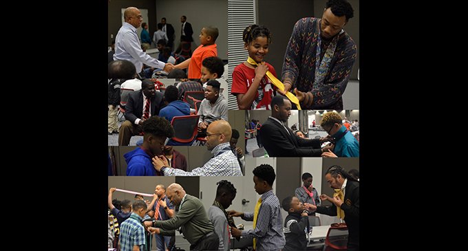 Students learn what knot to do