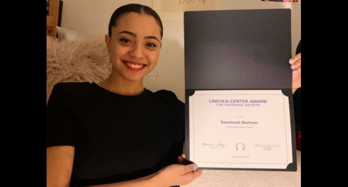 Savannah Durham receives Lincoln Center Emerging Artist award