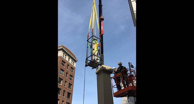 City finally has Confederate statue removed