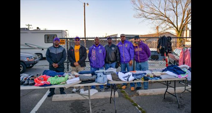 Omega men helping the homeless