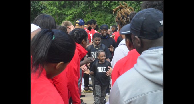 WSSU athletes, local business professionals and others welcome students at Ashley