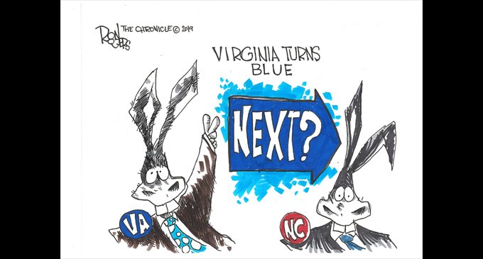 Editorial Cartoon: Turning Blue