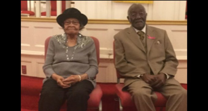 Centenarians Charlie Jasper Lentz and Mattie Geneva Douthit Glenn recognized by Goler Metropolitan