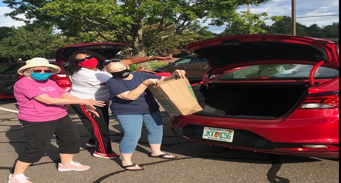 Drive-thru school supplies event