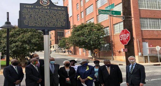 Local church installs historical marker