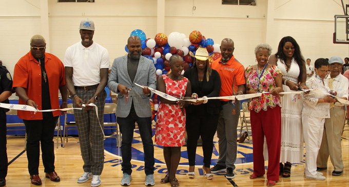 Josh Howard’s name etched in gym floor