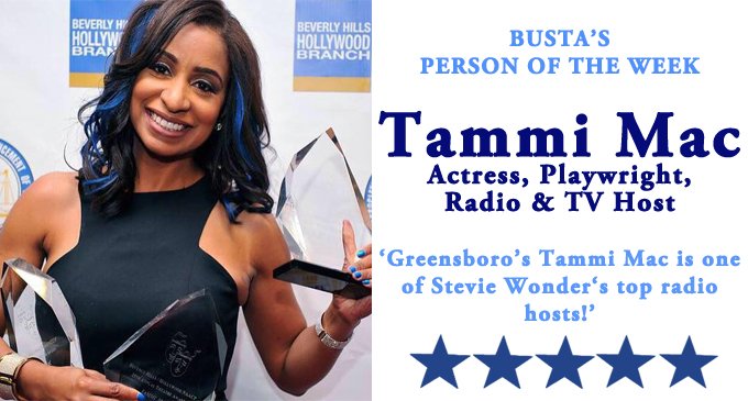 Busta’s Person of the Week: Greensboro’s Tammi Mac is one of Stevie Wonder’s top radio hosts!