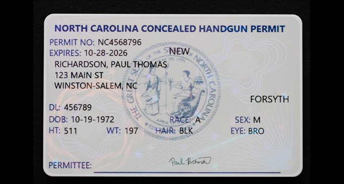 FCSO provides NC’s first durable concealed carry weapons permit