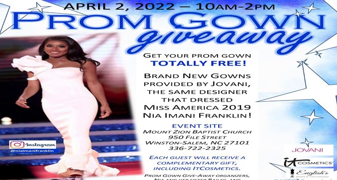 Miss America 2019 hosting a prom gown giveaway this Saturday