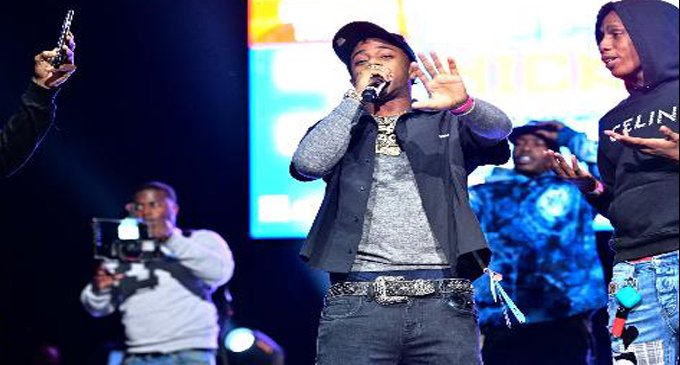 Local recording artist shares stage  with big names