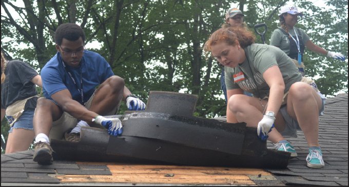 Campers lend a helping hand to Housing 4 Our Heroes’ latest project