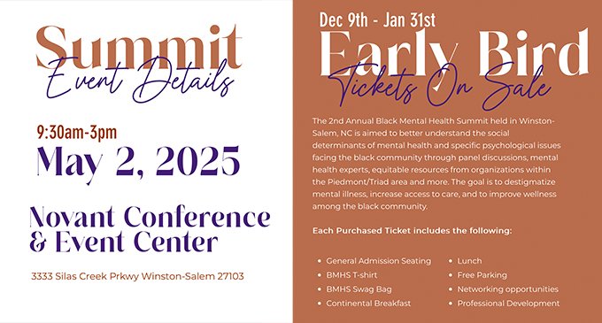 Tickets now available for 2025 Black Mental Health Summit