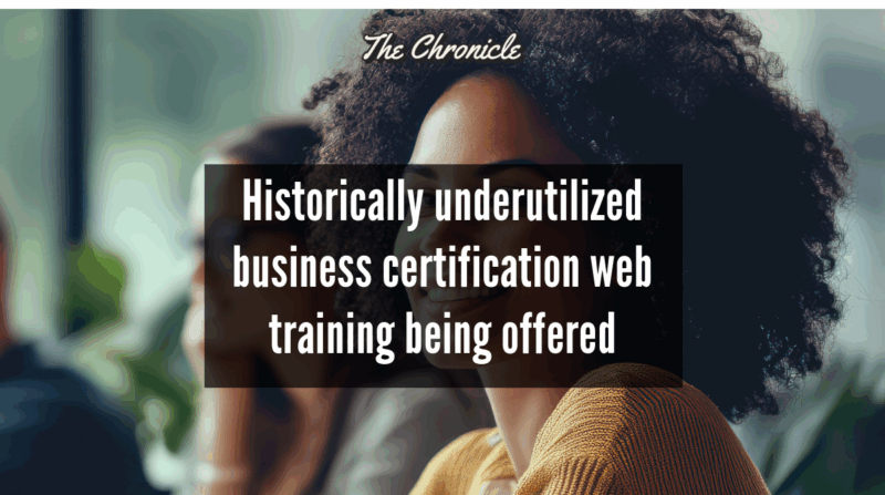 Historically underutilized business certification web training being offered 