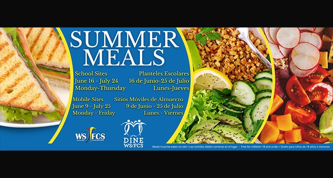 WS/FCS announces free summer meals for kids 18 and younger