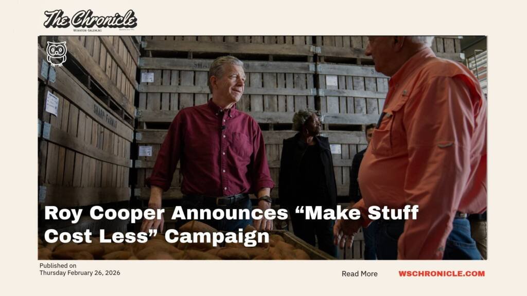 Roy Cooper Announces “Make Stuff Cost Less” Campaign